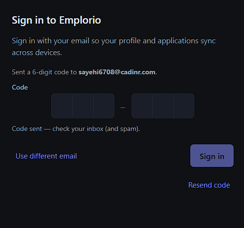 Emplorio - verification