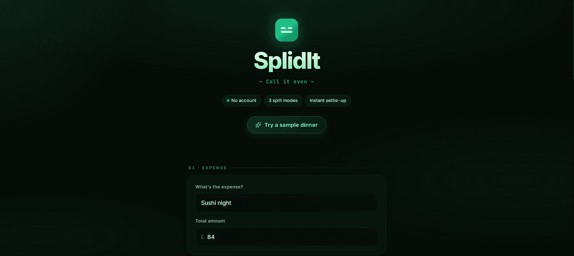 SplidIt - home